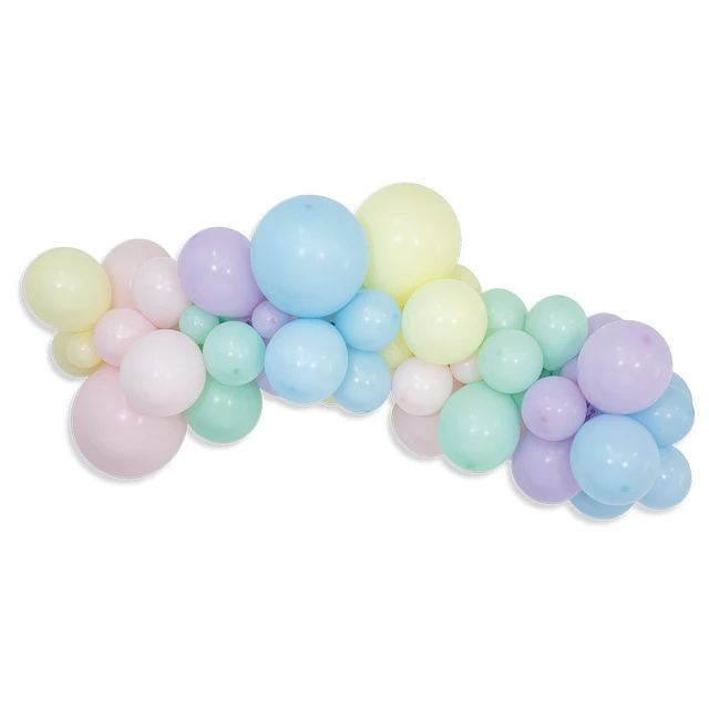 GUIRNALDA GLOBOS FIESTA DECORACION COTILLON CELEBRACIÓN - COLORES PASTEL - 1