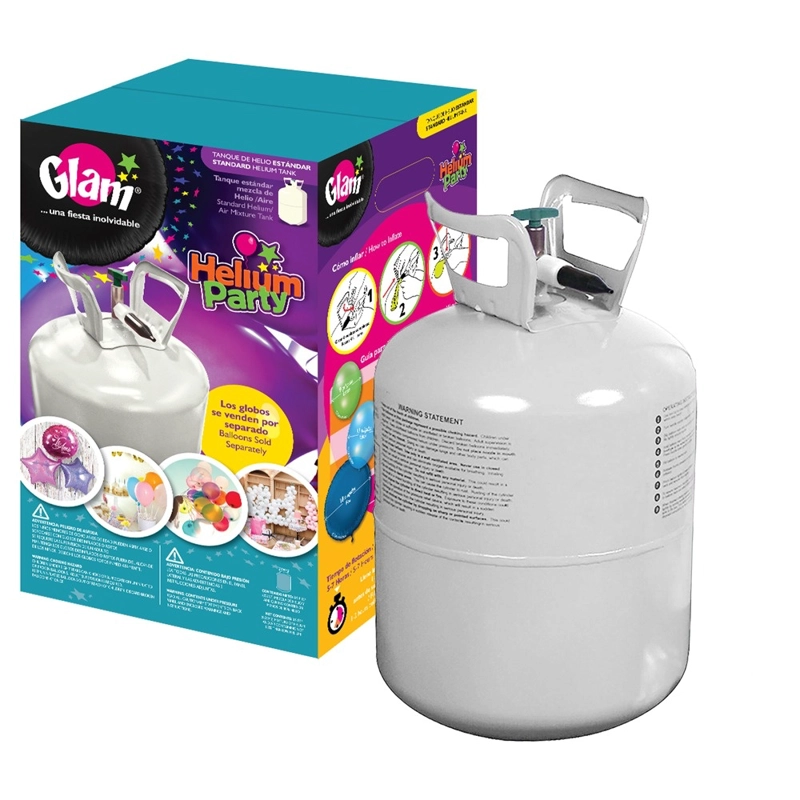GLAM TANQUE BALON CILINDRO GAS HELIO ULTRA LIVIANO 30 GLOBOS - 1