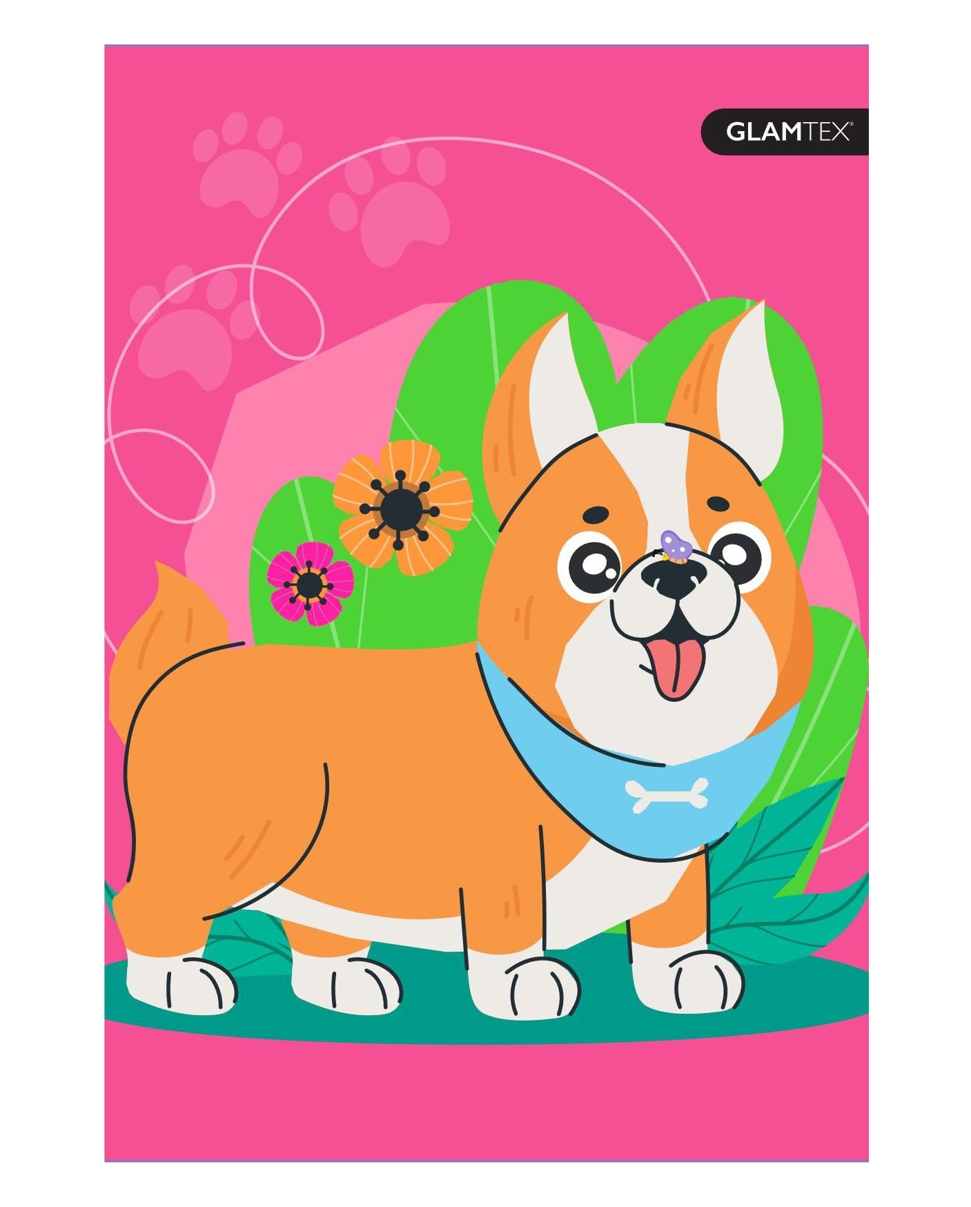 CUADERNO GLAMTEX CARTA 120H 7MM MASCOTAS 4UNI - 3