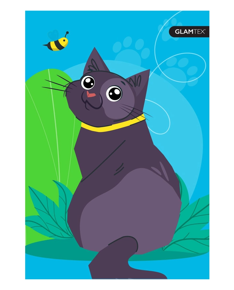 CUADERNO GLAMTEX CARTA 120H 7MM MASCOTAS 4UNI - 4