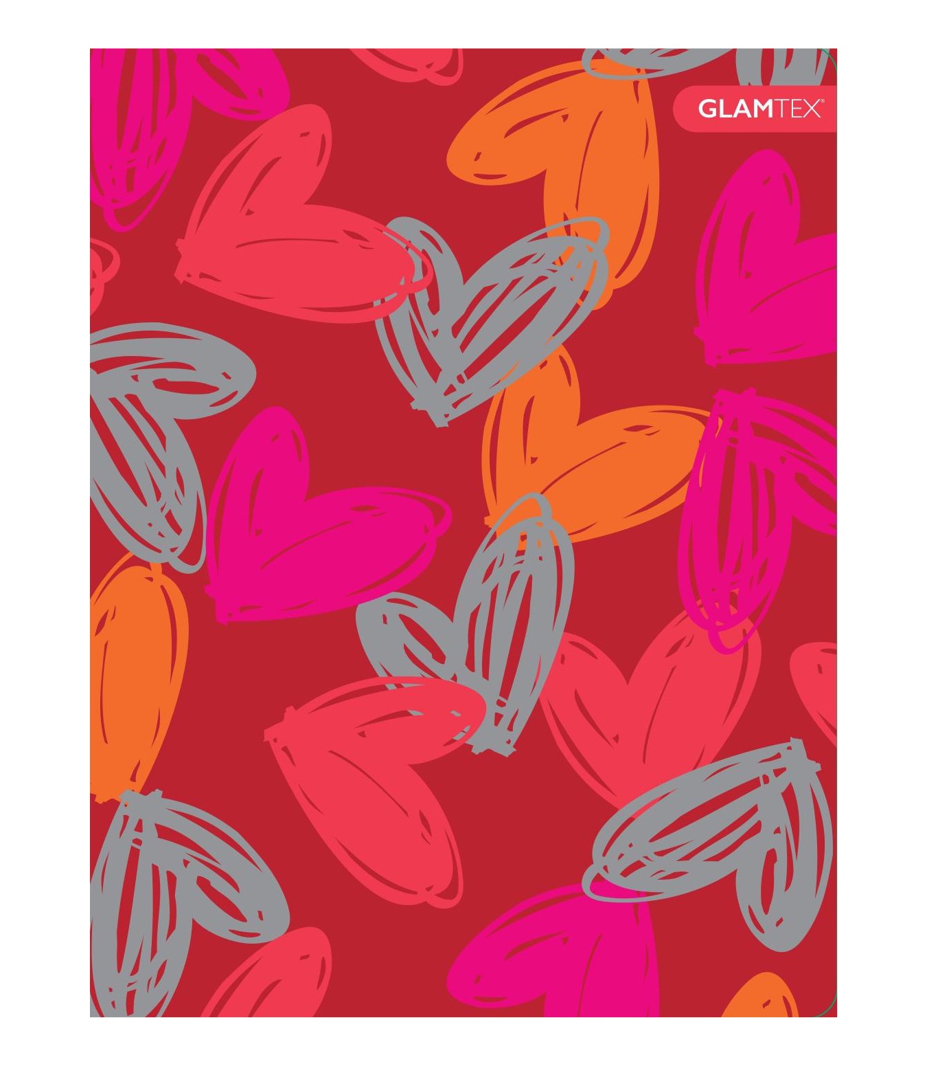 CUADERNO GLAMTEX UNIVESITARIO TAPA EXTRA DURA 100H 7MM CORAZONES 6U - 5