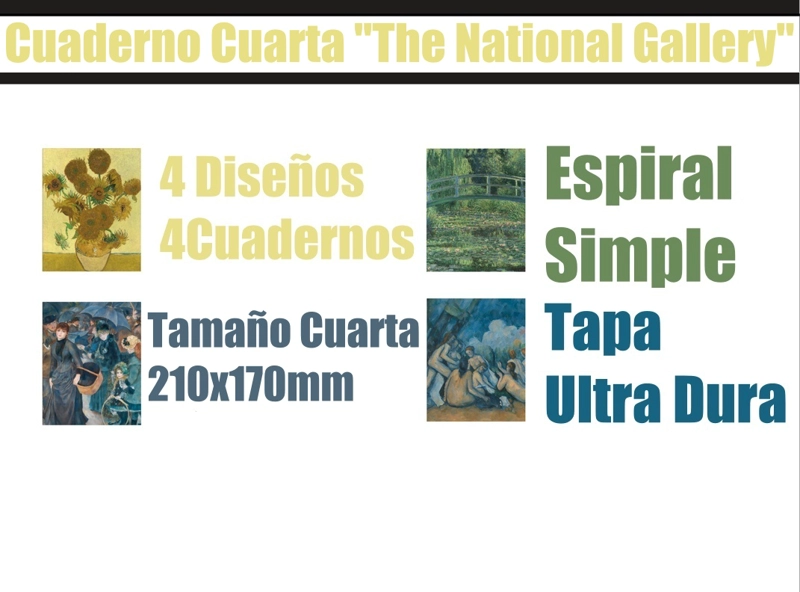 CUADERNO GLAMTEX CUARTA 150H 7MM NAT GALLERY 4UNI - 6
