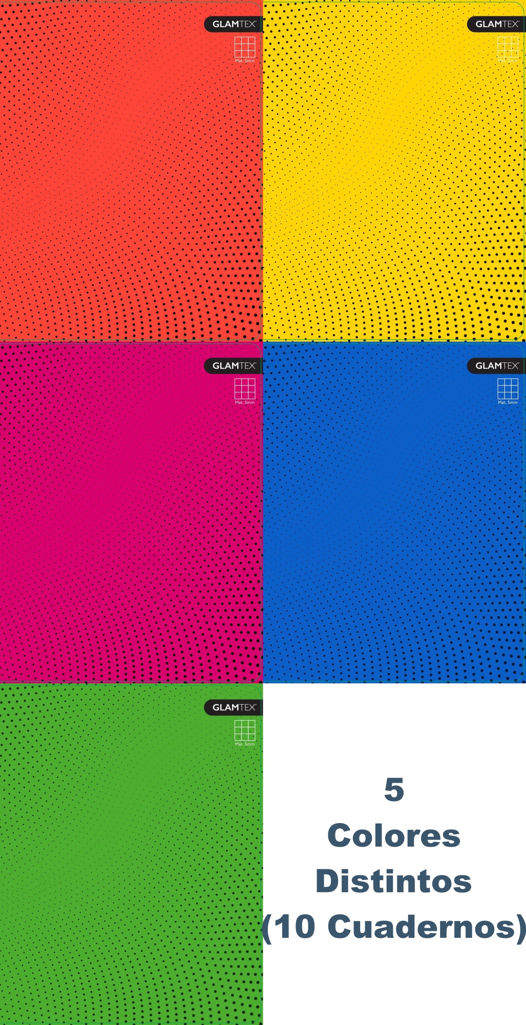 CUADERNO GLAMTEX UNIVER TAPA DURA 100H COMPOSICION LISO 10U - 2