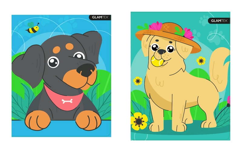CUADERNO GLAMTEX UNIVESITARIO T.DURA 100H 7MM MASCOTAS 10UN - 3