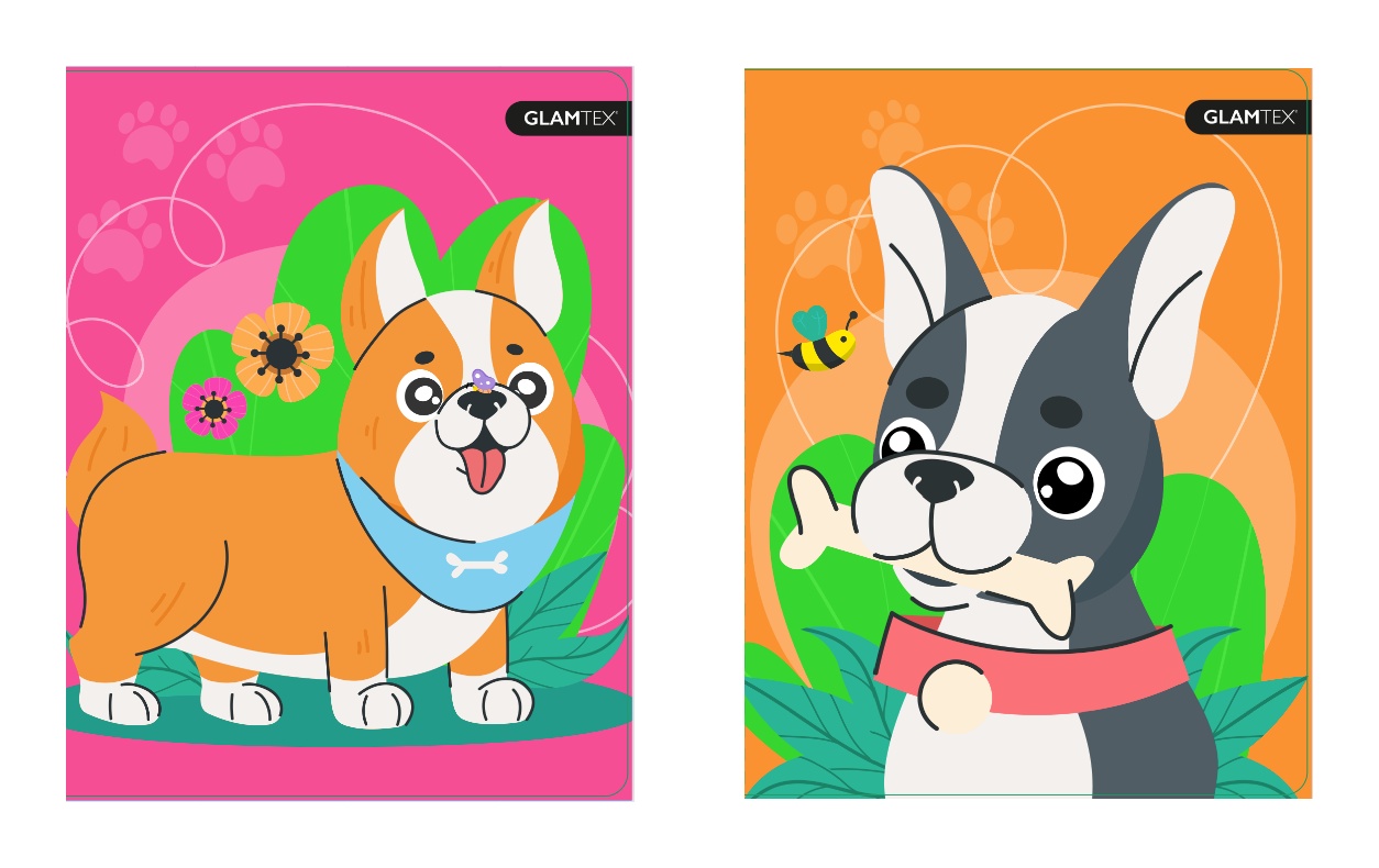 CUADERNO GLAMTEX UNIVESITARIO T.DURA 100H 7MM MASCOTAS 10UN - 4