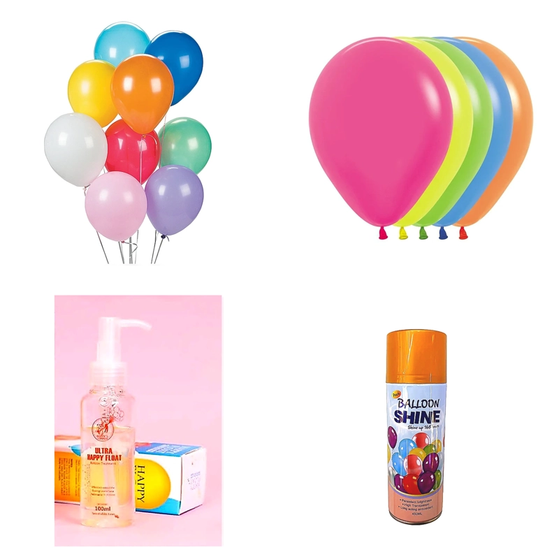 KIT GLOBOS GLAM NEON + CLASICOS + SELLADOR + ABRILLANTADOR - 1