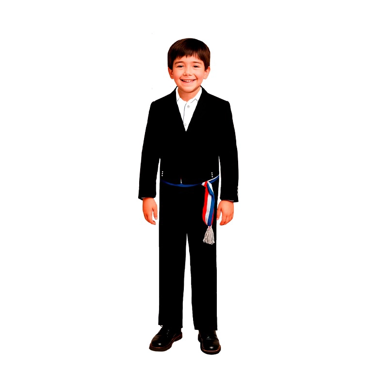 TRAJE HUASO NIÑO GLAM PACK C/SOMBRERO VARIAS TALLAS - 2