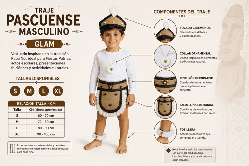 TRAJE PASCUENSE NIÑO GLAM VARIAS TALLAS - 2