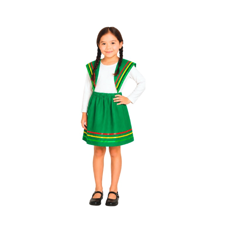 TRAJE NIÑA NORTINA VERDE GLAM PACK C/SOMBRERO - 2