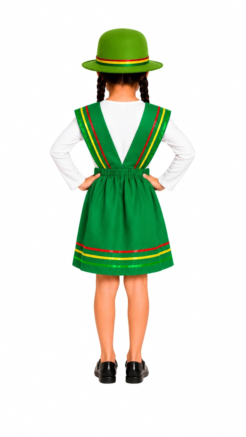 TRAJE NIÑA NORTINA VERDE GLAM PACK C/SOMBRERO - 5