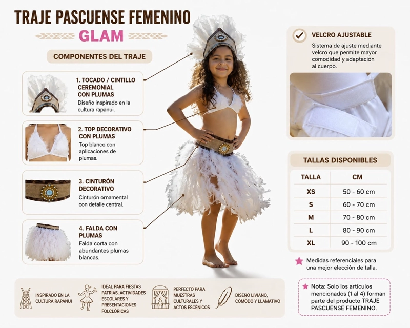TRAJE PASCUENSE NIÑA GLAM VARIAS TALLAS - 3