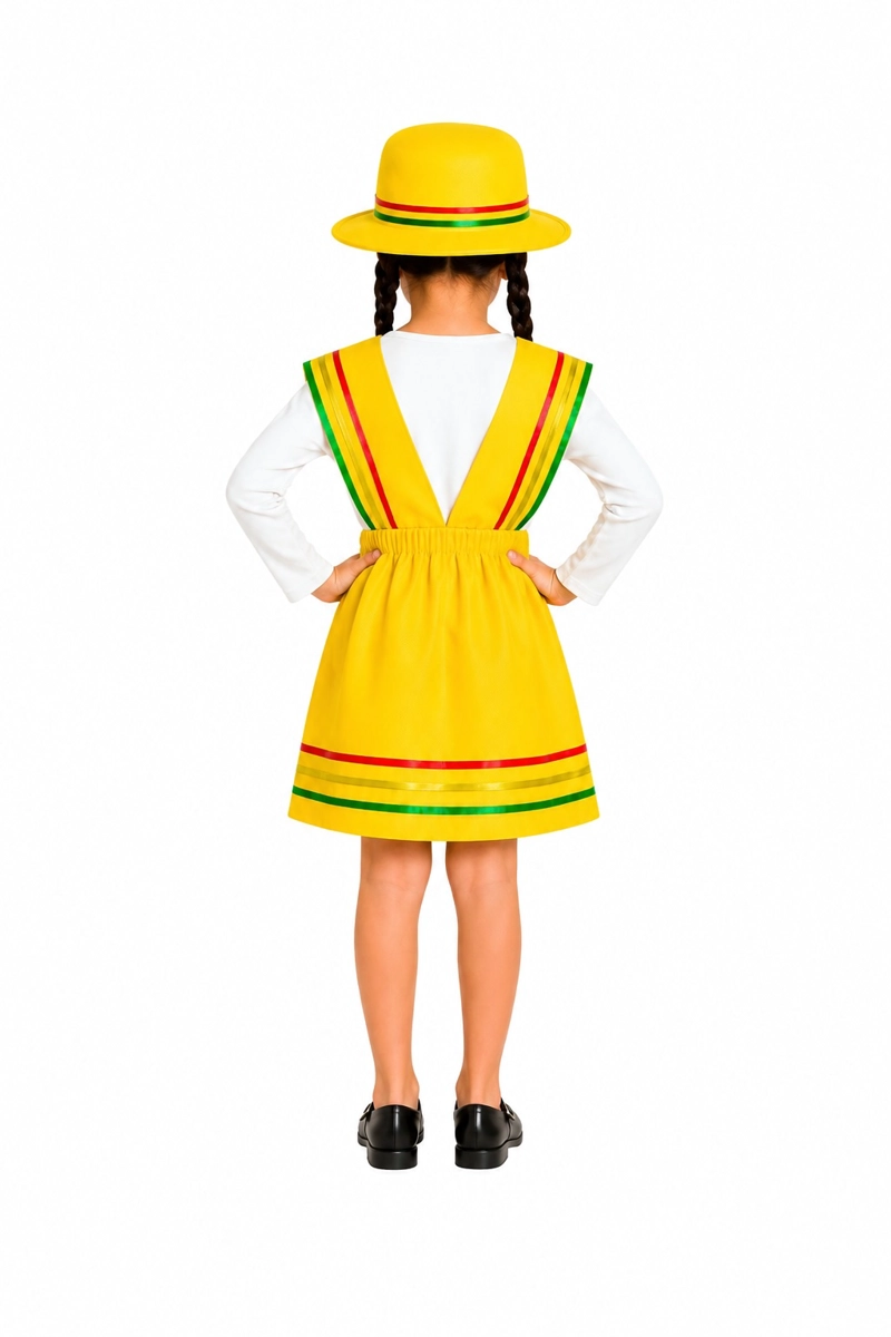 TRAJE NIÑA NORTINA AMARILLO GLAM PACK C/SOMBRERO - 5