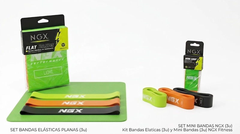 KIT NGX POTENCIA MANCUERNAS (2X4KG) KETTLEBELL 10KG BANDAS - 4