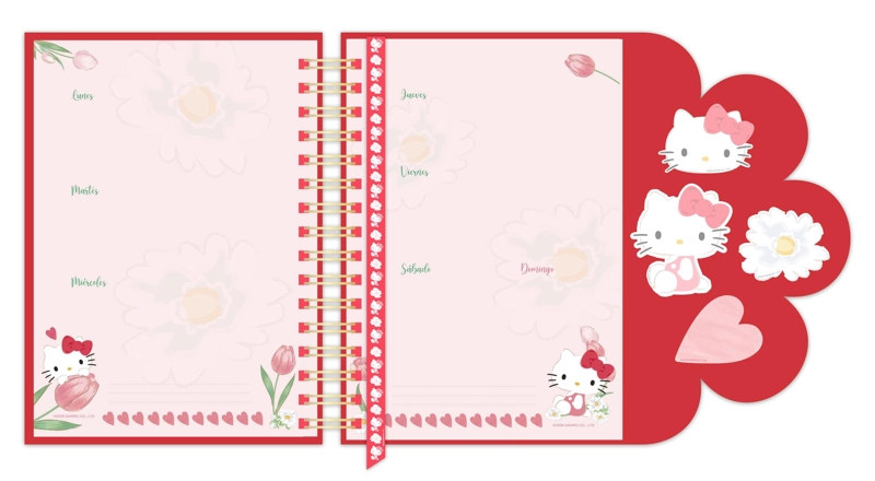 AGENDA ASCOTT HELLO KITTY 2027 17,8X23,5 CM ESPIRAL - 2