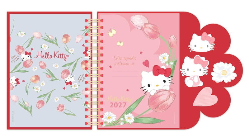 AGENDA ASCOTT HELLO KITTY 2027 17,8X23,5 CM ESPIRAL - 3