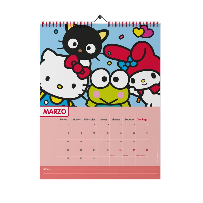 CALENDARIO PARED ASCOTT HELLO KITTY FRIENDS THE GANG 2027 - 3