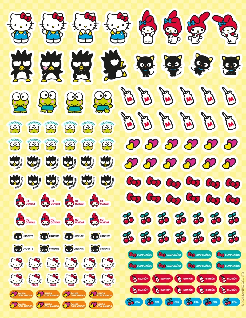 CALENDARIO PARED ASCOTT HELLO KITTY FRIENDS THE GANG 2027 - 4