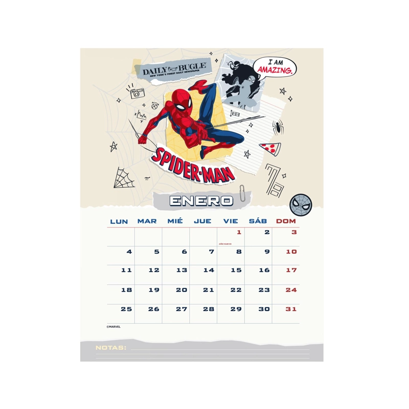 CALENDARIO PARED ASCOTT AMAZING SPIDERMAN 2027 30X40 CM - 2