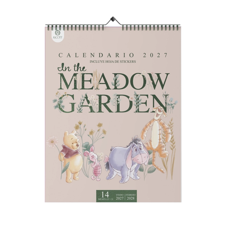 CALENDARIO PARED ASCOTT WINNIE POOH MEADOW GARDEN 2027 30X40 - 1