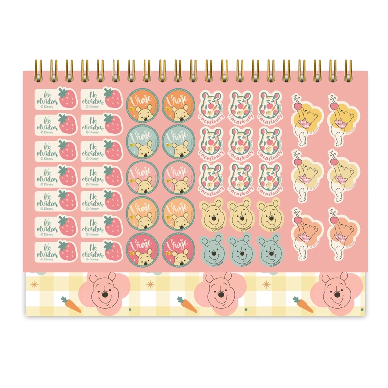 CALENDARIO ASCOTT WINNIE POOH FLORAL ROSA 2027 21X12 CM - 3