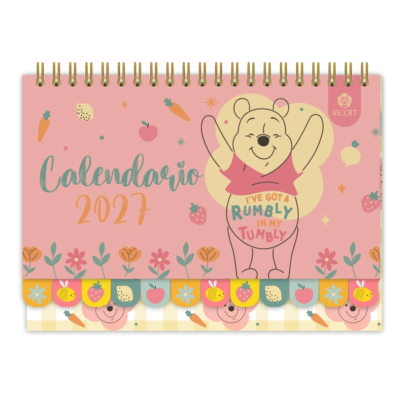 CALENDARIO ASCOTT WINNIE POOH FLORAL VERDE 2027 21X12 CM - 1