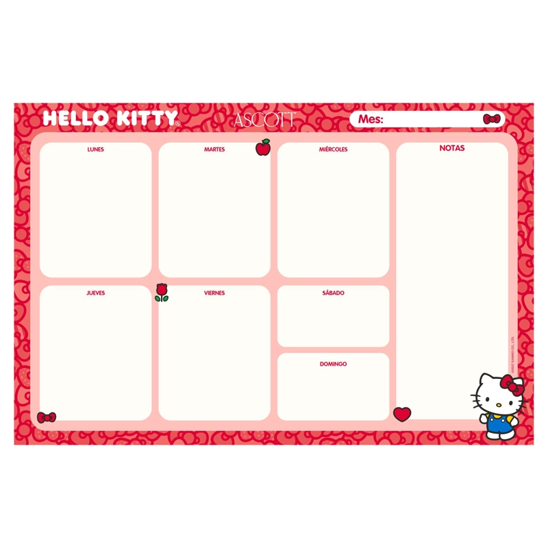 PLANNER SEMANAL ASCOTT HELLO KITTY 2027 52 HOJAS - 1