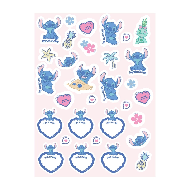 LIBRETA ASCOTT STITCH 60 HOJAS AZUL 16X21 CM CON LAPIZ - 4