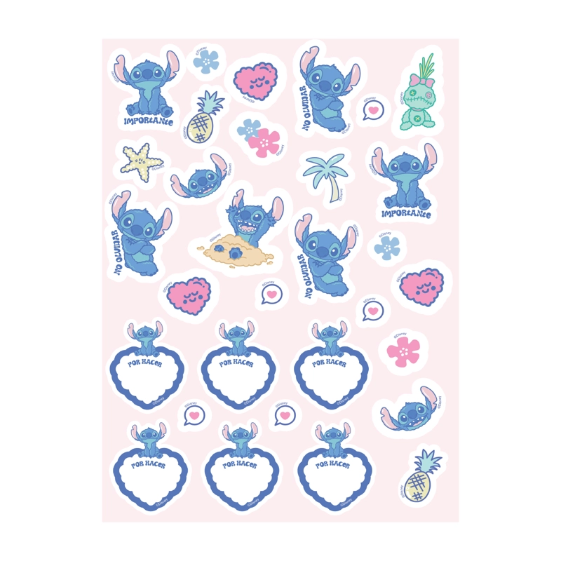 LIBRETA ASCOTT STITCH 60 HOJAS COLORS 16X21 CM CON LAPIZ - 4