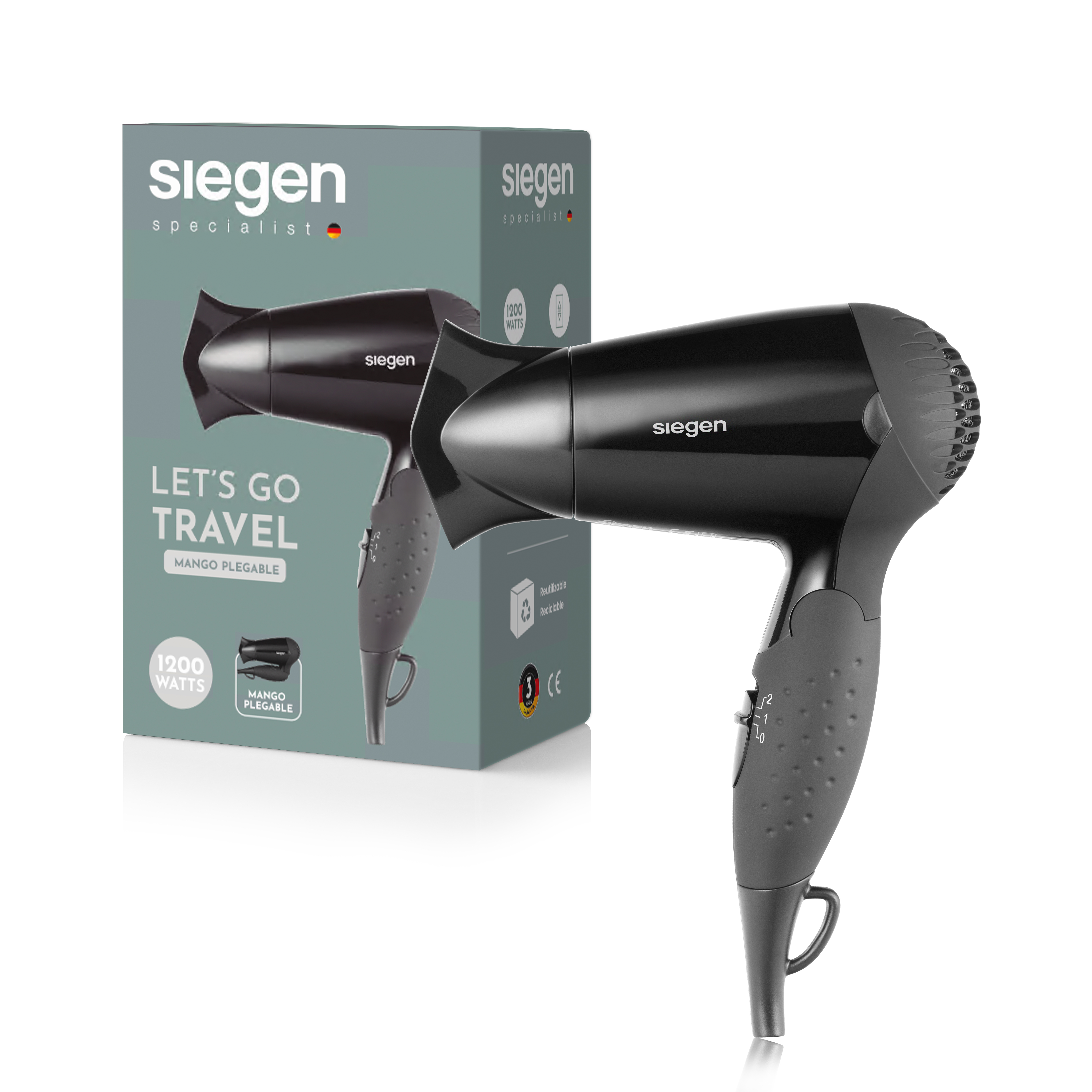 SECADOR LET`S GO TRAVEL NEGRO SG-3005 - 1