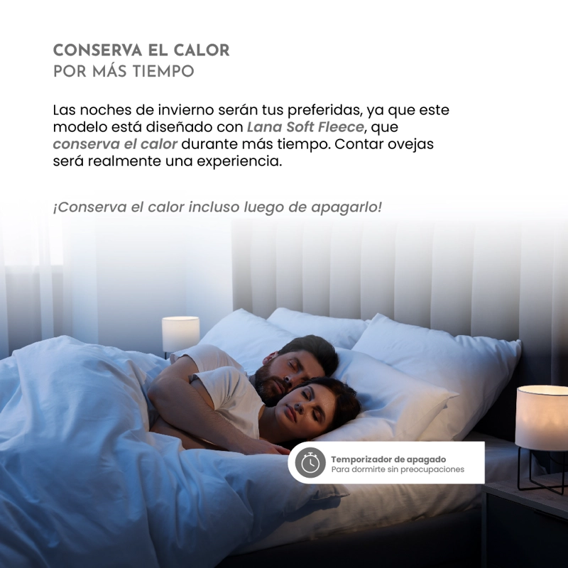 CALIENTA CAMA SIEGEN SG-5351 2 PLAZAS (150 X 140 CMS) - 6