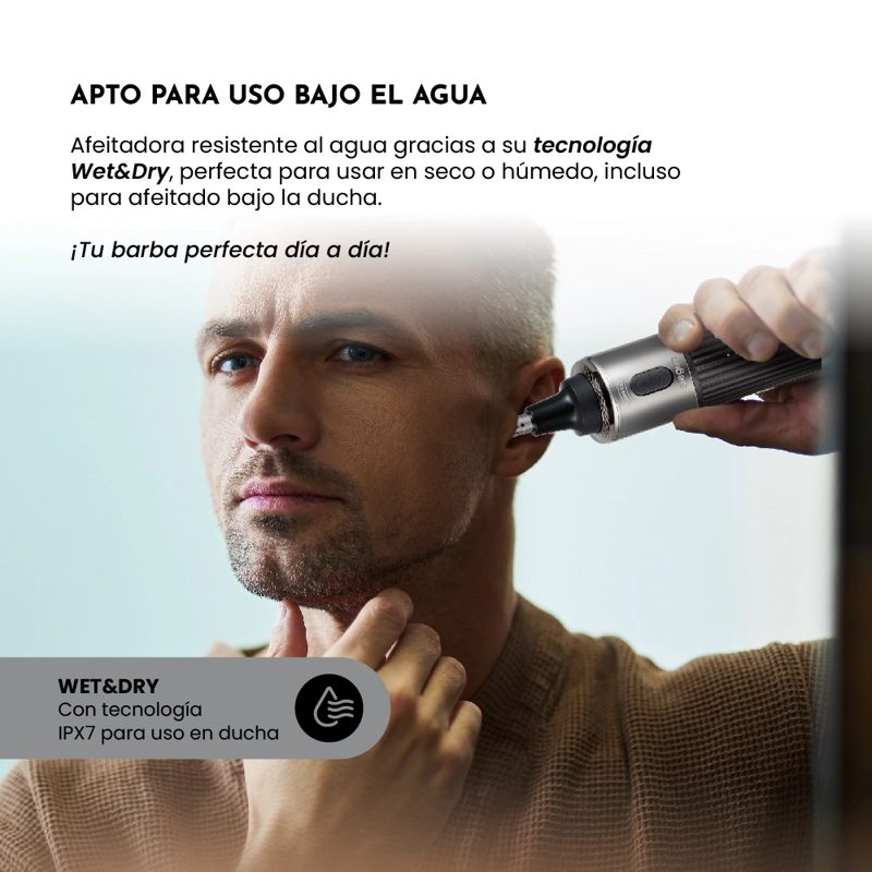 AFEITADORA SG-7240, 4 EN 1, TURBO ACT, 3 CABEZALES FLOTANTES - 3