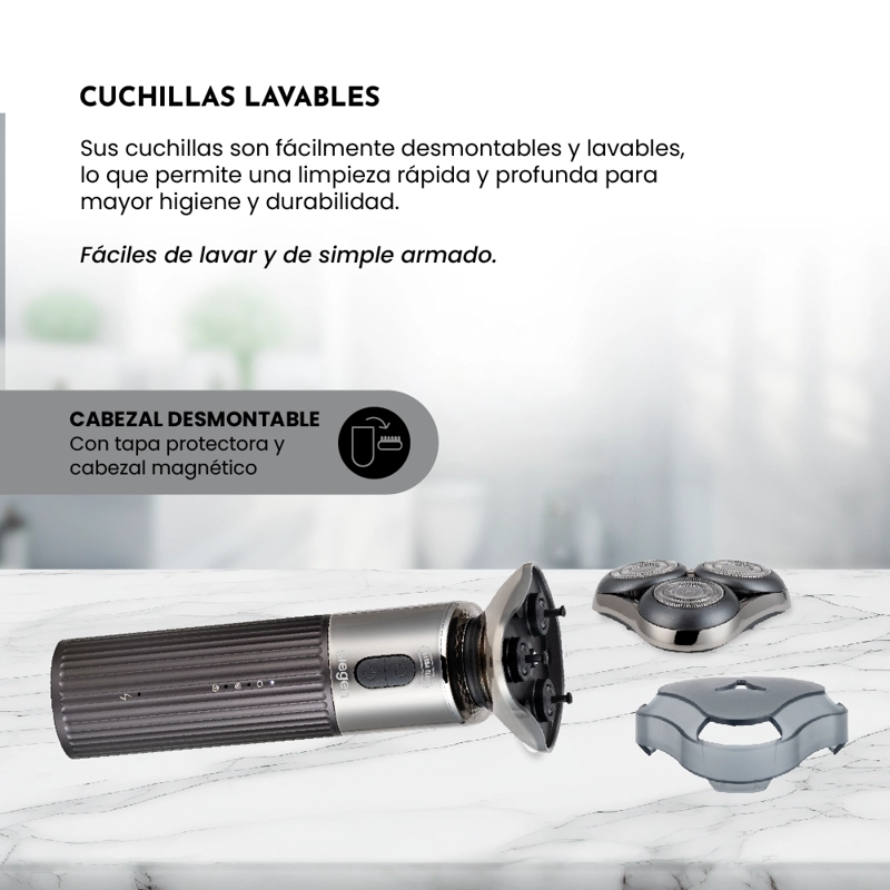 AFEITADORA SG-7240, 4 EN 1, TURBO ACT, 3 CABEZALES FLOTANTES - 4