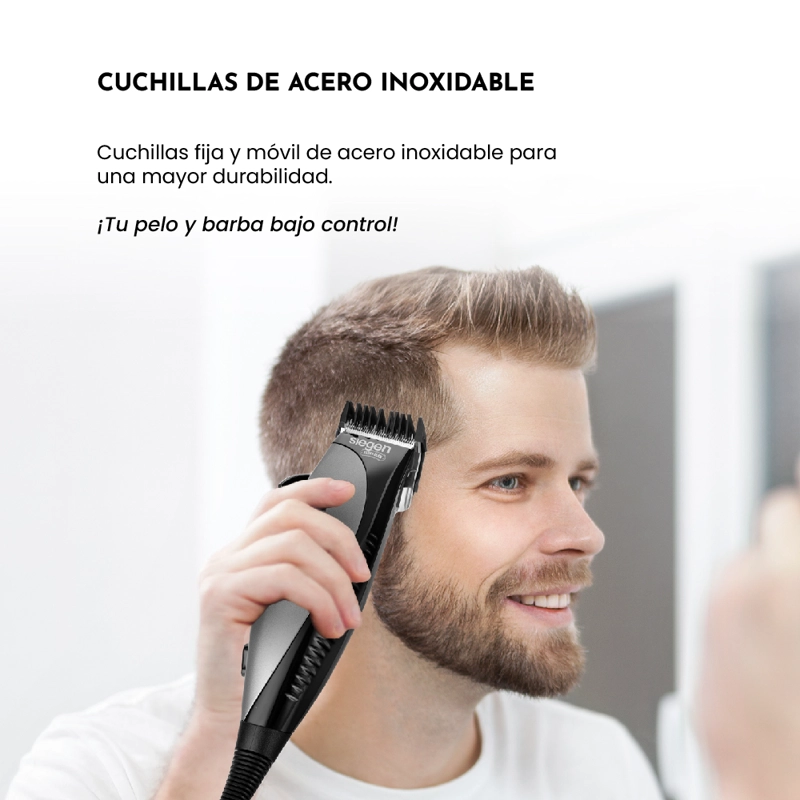 CORTAPELOS CLIPPER SG-8200C01 ACCESORIOS + 7 PEINES - 4