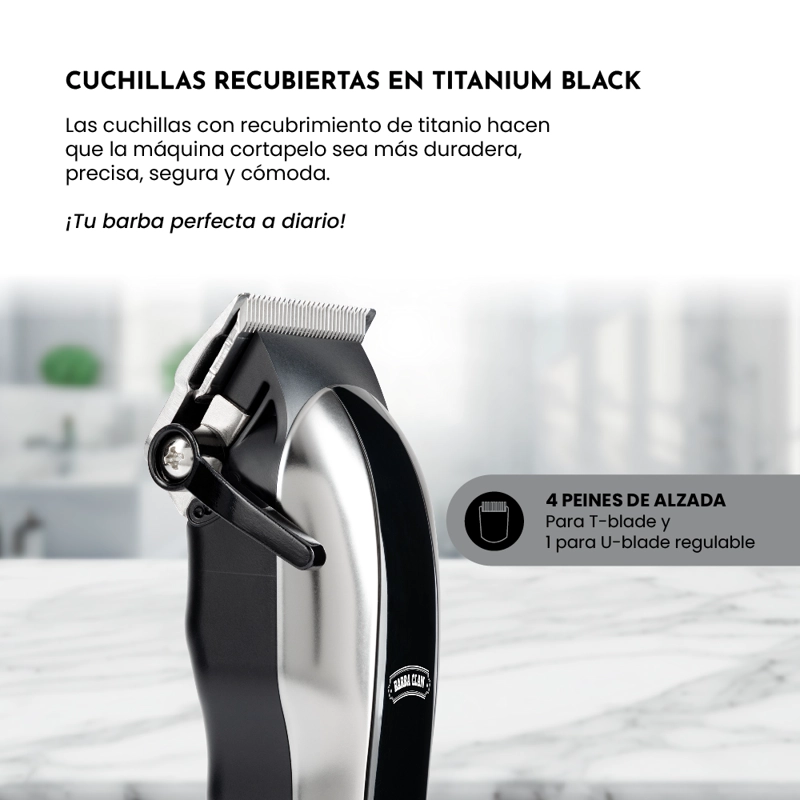 CORTAPELOS CLIPPER SG-8620, CARGA RAPIDA+ 8 PEINES DE ALZADA - 5