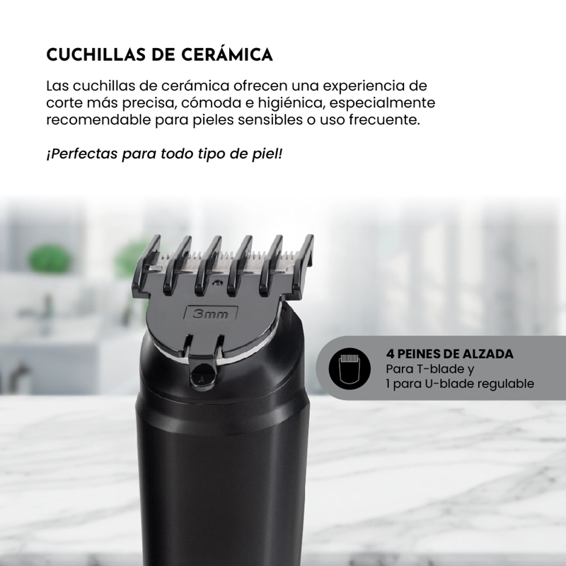CORTAPELOS MULTISTYLER SG-8555 6 EN 1, CARGA RAPIDA + BASE - 4