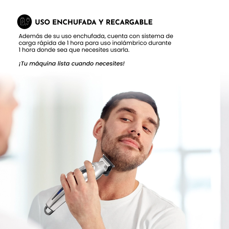 CORTAPELOS TRIMMER SG-8605 CON CARGA RAPIDA Y RECARGABLE - 7