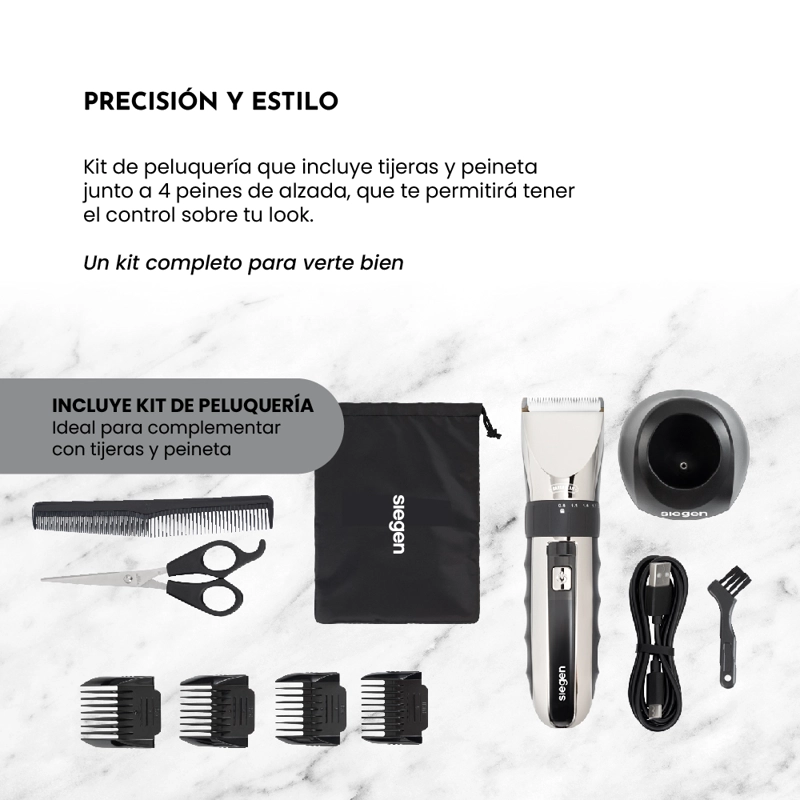 CORTAPELOS TRIMMER SG-8650, BASE CARGADORA Y CARGA RAPIDA - 6