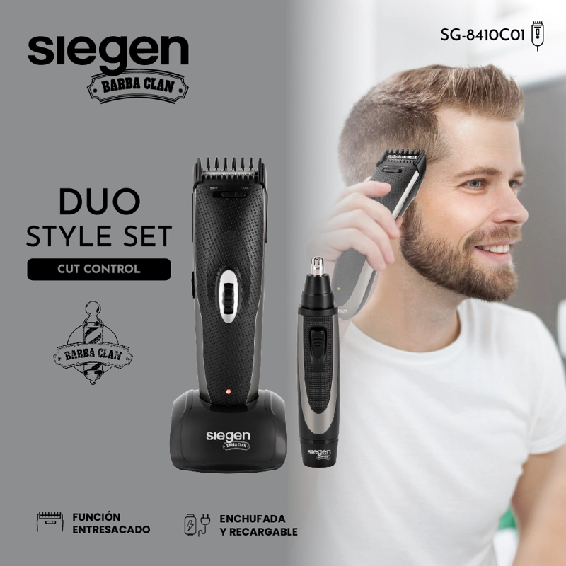 CORTAPELOS TRIMMER SG-8410C01 ENCHUFADA Y RECARGABLE - 4