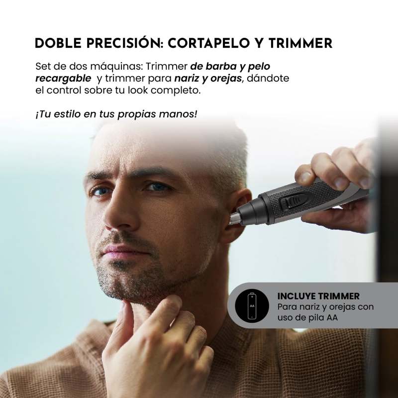 CORTAPELOS TRIMMER SG-8410C01 ENCHUFADA Y RECARGABLE - 5