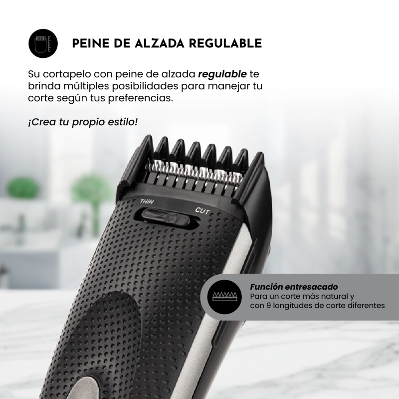CORTAPELOS TRIMMER SG-8410C01 ENCHUFADA Y RECARGABLE - 7