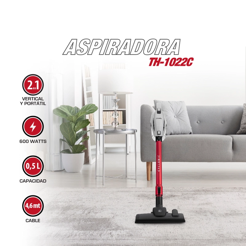 ASPIRADORA BARREDORA THOMAS TH-1022C 2 EN 1 CON CABLE - 2