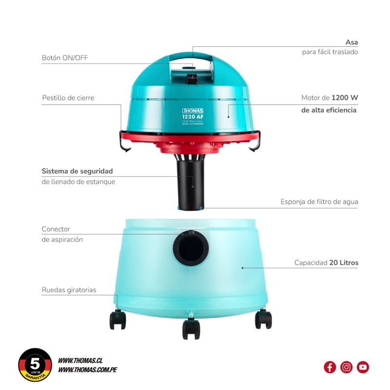 ASPIRADORA THOMAS TH-1220AF AQUAFILTER - 7