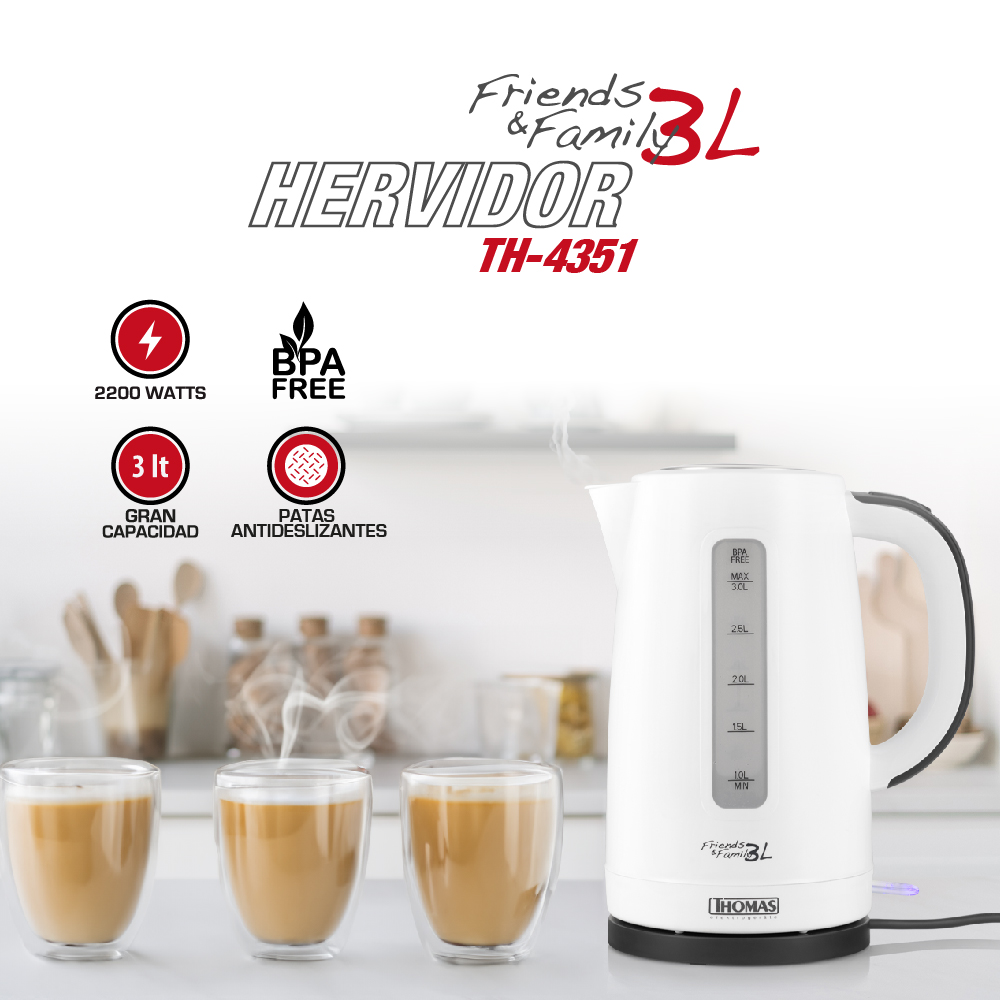 HERVIDOR FAMILY & FRIENDS TH-4351 DE 3,0 LTS - 3
