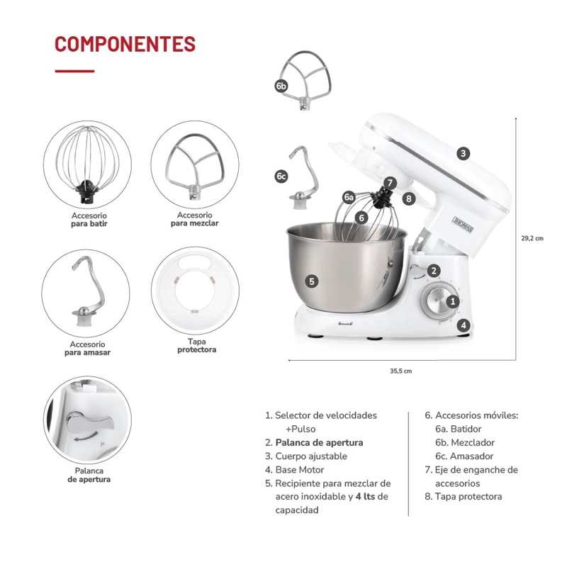 BATIDORA PEDESTAL PLANETARIA TH-911B - 5