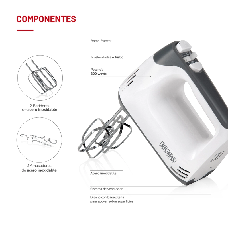 BATIDORA THOMAS TH-8832M 300 W MANUAL - 5