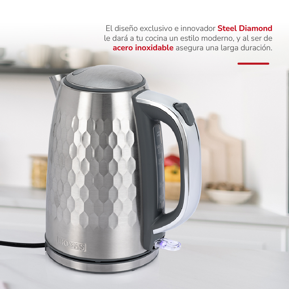 HERVIDOR THOMAS 1.7LTS STEEL DIAMOND TH-5415I - 5
