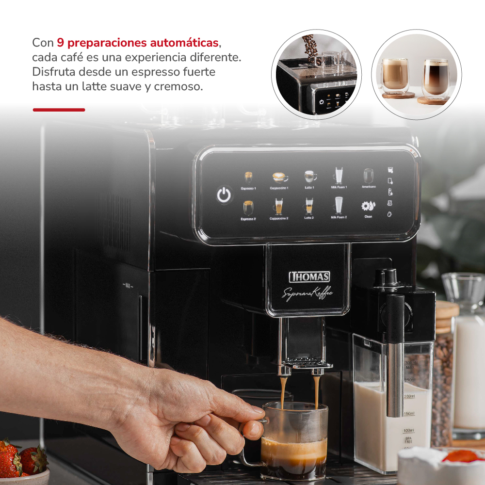 CAFETERA AUTOMATICA SUPREMAKAFFEE TH-175DEML - 4