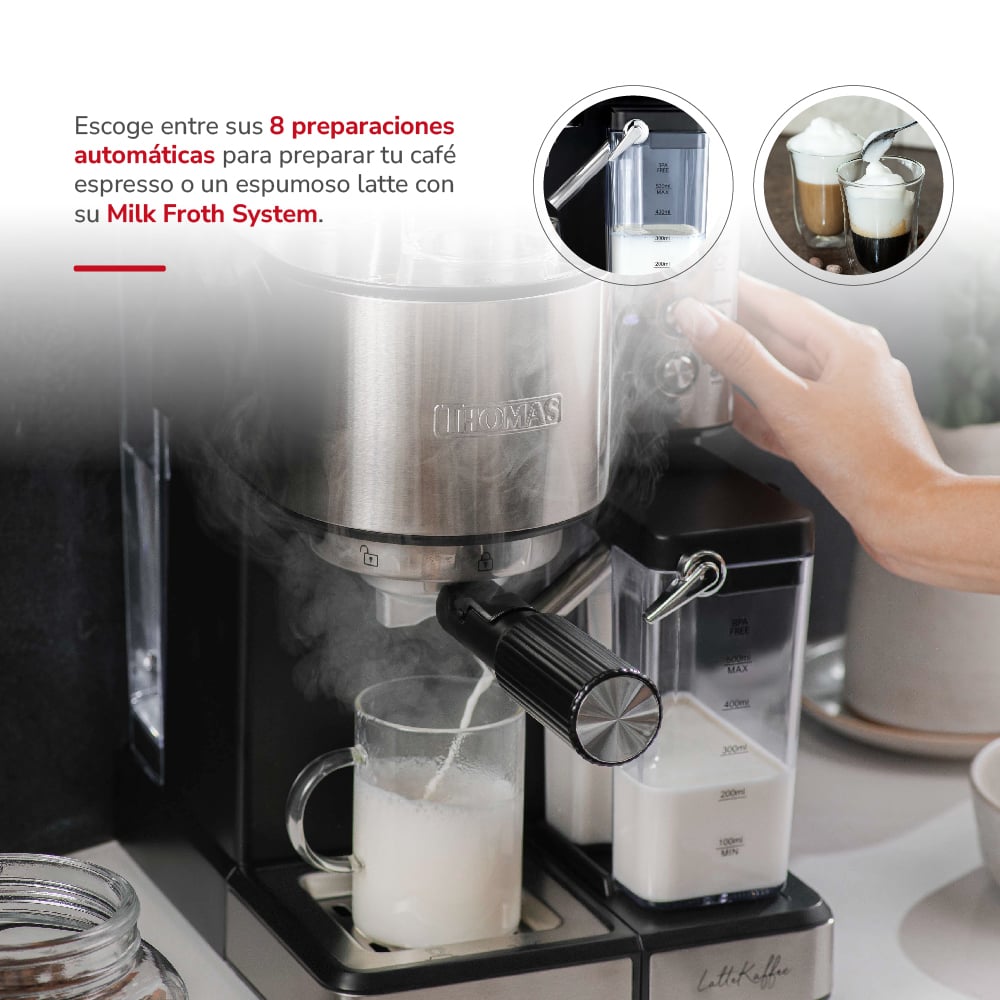 CAFETERA THOMAS EXPRESSO LATEKAFFEE TH-160DELI SÚPER AUTOMÁTICA - 4