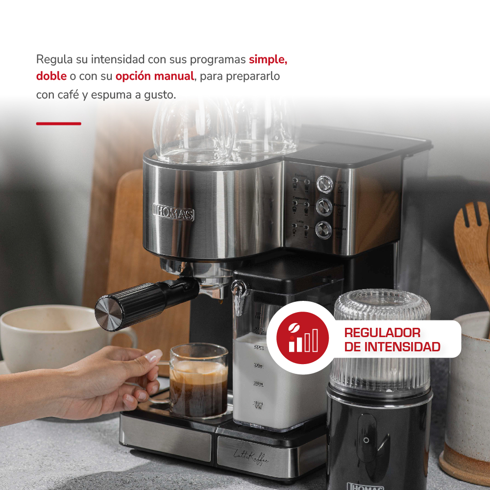 CAFETERA THOMAS EXPRESSO LATEKAFFEE TH-160DELI SÚPER AUTOMÁTICA - 5