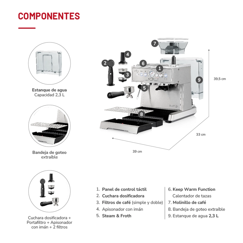 CAFETERA AUTOMATICA BARISTAKAFFEE TH-170EMI - 5